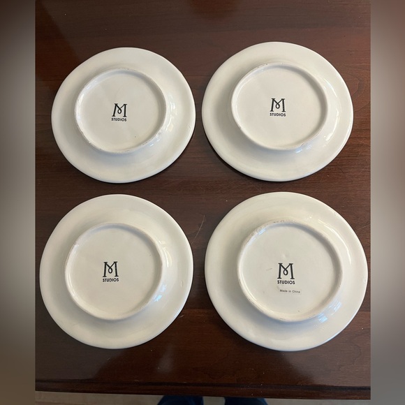 Rae Dunn M Studio ‘Nest.’ 6” Round Plates~Set of 4 - Picture 2 of 12